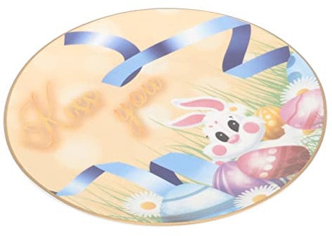 TOPBATHY Cartoon Porzellan Obstteller Mit Osterdesign Dekorative Servierplatte Für Desserts Und Snacks Für Ostern Familienfeiern Und Besondere Anlässe