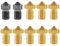 TIOPY V6 3D Drucker Düsen Set 0.4 mm, 2 Stück gehärteter Stahl +8 Stück Messing, für 1.75 Filament 3D Drucker Anycubic I3 Mega Prusa I3 MK3/MK3S Chiron Anet A8 CTC
