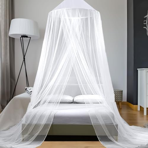 Tuofang Moskitonetz Bett für Doppelbett Einzelbett, Mosquito Net Betthimmel, Mückennetz Bett Outdoor, Großes Moskitonetz Reisebetthimmel für Reise und zuhause
