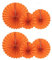 Papierfächer, 6 Stück Seidenpapier Pompons, Deko Gartenparty, Dekorpapier Blumenpuscheln Papier, für Hochzeit Geburtstag Sommer Tischdeko Gartenparty, Orange Farbe