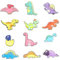 FYSL 12PCS Dinosaur Glow in the Dark Cute and Unique Kids Shoe Charms, Waterproof PVC Clog Decorations, Bracelet Wristband Accessories