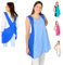 Delantal Cocina Mujer , Bata Trabajo Mujer, Babi Escolar Infantil, Resistente al agua y manchas.Cruzado, Delantales Originales con 2 Bolsillos, Bata Maestra, Babis Maestra, Bicolor. (AZUL 13/15)