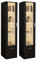 Sossiyule Lot de 2 Vitrines LED avec Porte et Etagères en Verre, Lumières Armoire à Meuble de Rangement pour Salon Bureau, 42 x 30 x 160 cm (Blanc)