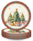 Furimuk Paquete de 25 platos de papel desechables de Navidad, diseño de árbol de Navidad, plato de postre para Navidad, Año Nuevo, invierno, vacaciones, cena, fiesta, suministros de decoración