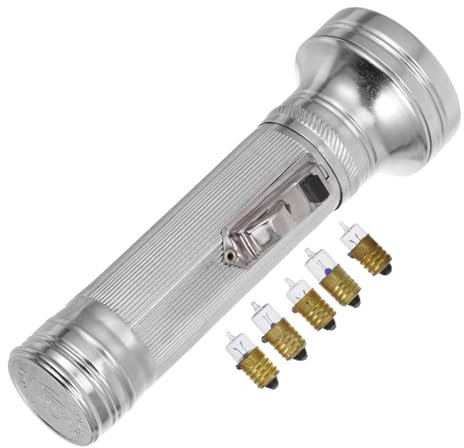 Angoily Lampada Portatile in Ferro Stile Anni Accessori Per Foto Retrò Design Vintage Luce Regolabile Argento