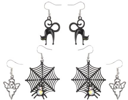 SOIMISS 3 Paar -spinne-ohrring-sets Ungewöhnliche Halloween-ohrstecker Dekorative Ohrhaken