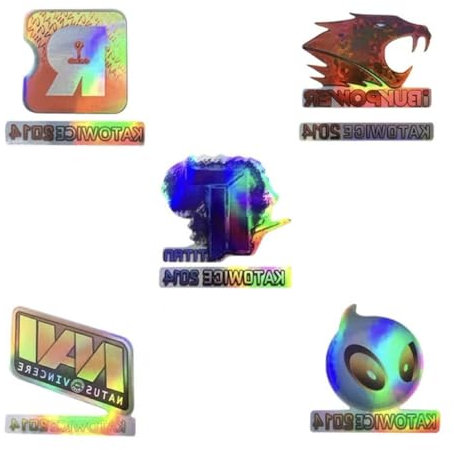 Counter GO Strike Tactical Team Shooter Stickers - 20-Pack Holographic Decals, Military-Inspired HD Art, Waterproof Vinyl for Gamers Gift (5 Styles, 4x4cm)