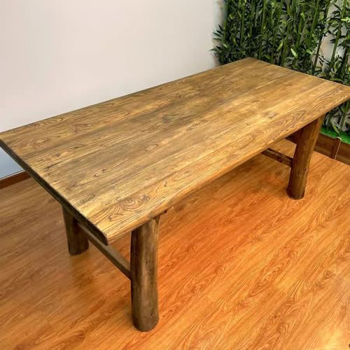 HDZNDH Esstisch Holz Massiv,Esszimmertisch/Holztisch Industrial-Design, 4-6 Personen,für Esszimmer & Küche