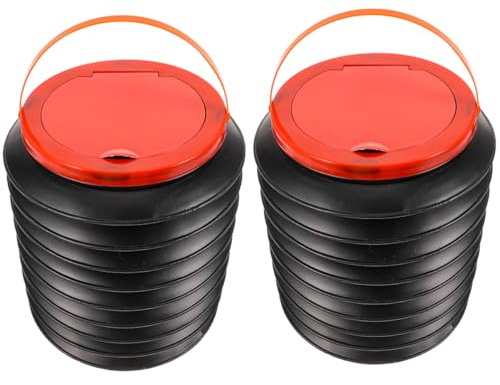 UPKOCH Zusammenklappbarer Mülleimer Mit Deckel 4L Faltbarer Abfallbehälter Für Auto Camping Garten Und Outdoor Müllsammlung Mit Praktischem Stauraum