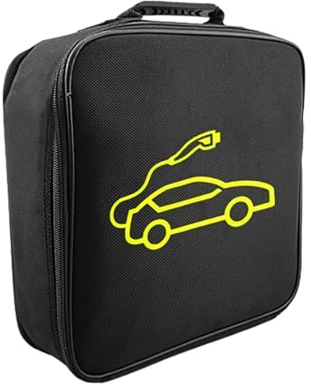 Jumper Cable Storage Bag - Large Capacity Cord Organizer, Car Battery Tool Pouch | Round Square Shape Case, Charging Cable Holder for Pipe