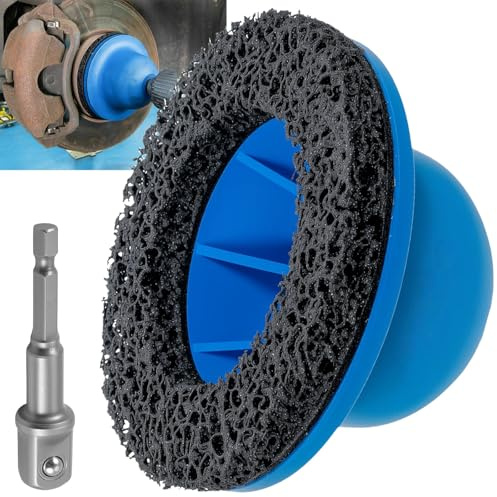 CYUaoao Ø 150 mm Radnabenschleifer, Innen Ø 90 mm Radnaben Bürste für Auto | Radnabenreiniger mit 1/2 Zoll Schlagschrauber, Nabenschleifer für Rostentfernungm, Verschmutzungen