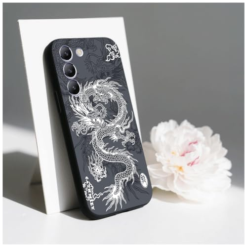 PAIXIKYZ Kompatibel mit vivo V40 SE 5G/Vivo V30 Lite 5G | Drachen gestrichene TPU Stoßfeste weiche Handyhülle