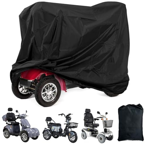 Forhandy Elektromobil Abdeckhauben Wasserdicht | UV-Schutz Mobilitätsroller Abdeckung, Universell Seniorenmobil Abdeckplane für den Innen- und Außenbereich (140x66x91cm)