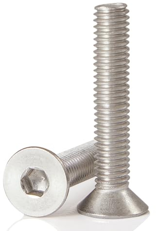 GuoYomm 10 Stück M8 x 90 mm Senkkopfschrauben Edelstahl 304 Innensechskant Schrauben,Edelstahlschrauben DIN 7991 Senkkopf Innensechskant A2 V2A VA