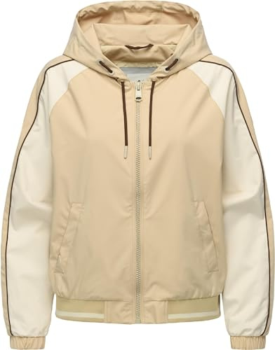Ragwear Damen leichte Übergangsjacke sportliche und atmungsaktive Jacke mit Kapuze Nicandra Sporty YOUMODO XS-3XL