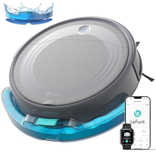 Lefant Aspirateur Robot M310 Ultra, 6000Pa, Navigation Laser ToF et PSD, Évitement Précis des Obstacles, Anti-Enchevêtrement, Cartographie Intelligente, Idéal Poils d’Animaux/Sols Durs, App/Alexa
