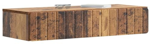 vidaXL Wandmontierter Beistelltisch Altholz 87,5 x 34,5 x 17 cm, Wohnzimmer, Wandtisch, rechteckig, viel Stauraum, modernes Möbelstück, stilvolle Ordnung
