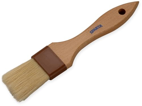 SPARTA Kitchen Basting Brush – 4037300 Basting Brush for Cooking Flat Boar Bristle Brush, Hardwood Handle for Kitchens, Restaurants, Catering, High Heat Food Prep, 1.5in