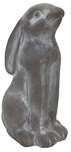 Unbekannt Hase stehend Keramik hellgrau 22 cm (V42130) Ostern Osterdeko Osterhase