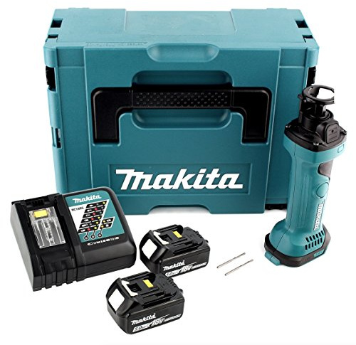 Makita DCO 180 RTJ Akku Rotationsschneider 18V + 2x Akku 5,0Ah + Ladegerät + Makpac