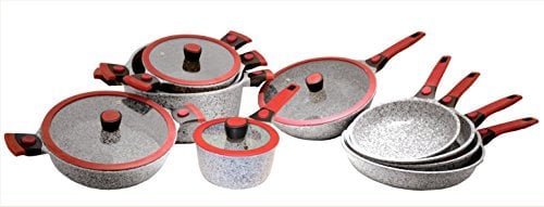 bernigrouop Professional Sanity Stone 100% Antiaderente PFOA-Free Padella Friggitrice Senza Coperchio Ø20-24-28-32 (Ø24)