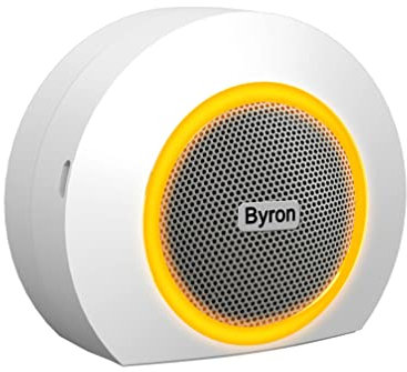 Byron DBY-23529 Funk-Türklingel, farbiger visueller Alarm, 8 Melodien & bis zu 200 m Reichweite, 4 Stufen Lautstärke, mit Batterie, w