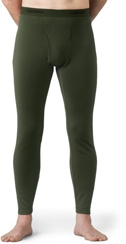 LAPASA Pacco da 2 o 1 Calzamaglie Termica Uomo Fodera in Pile Peso Medio/Pesante Pantaloni Termici Sportivi Strato Base Intima Leggings Caldi Verde (Pacco da 1) S