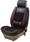 JSCARLIFE PU Leather Auto Car Seat Covers Universal Car Seat Cover Cushion Back Support Waist Massage (Black)