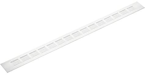 sourcing map Rectangle Shape Ventilation Grille Aluminum Alloy Louvered Air Vent 23.62 x 1.97 Inch for Wardrobe Cupboards