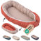 ULLENBOOM Babynest - 100% OEKO-TEX Materialien & Made in EU, Regenbogen - Babynestchen Neugeborene aus kuscheliger Baumwolle, Ideal als Reisebett & Kuschelnest geeignet