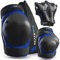 SKATEWIZ Rodilleras Niño, Rodilleras Patinaje Niña - Rodilleras Niña - Protecciones Patines Niña, Protecciones Patines Niño - Rodilleras Patines - SMASH Talla S Azul y Negro