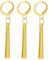 Zaky 3 Stück One P. Zoro Ohrringe Gold - Anime Cosplay Ohrclip Zubehör - Vertical Bar Dangle Ohrschmuck