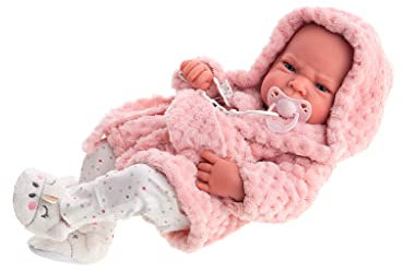 Antonio Juan Lea 8435083501533 Puppe für Neugeborene, mit Bademantel, 42 cm (Vinylkörper), Mehrfarbig