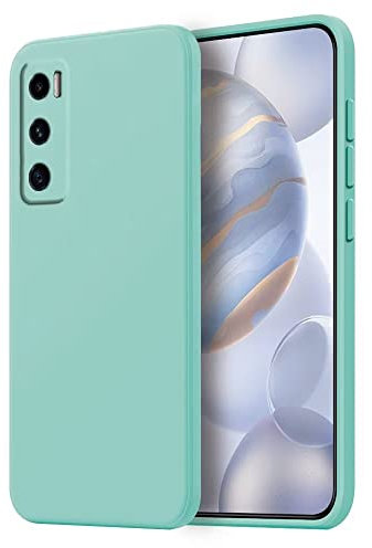 HONLEN Coque pour Vivo Y70 / Vivo V20 SE Protection Étui, (6.44 inches) Liquide TPU Silicone Case Anti Rayures Ultra Mince Souple Cover en Silicone Cyan Clair