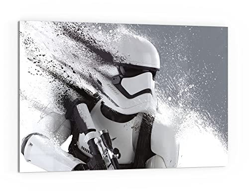 DEQORI Küchenrückwand Glas | Motiv Star Wars Storm Trooper | 60x40 cm | Bad- oder Herd-Rückwand | Herdblende Spritzschutz für Küche & Badezimmer | Moderne Deko für Fliesenspiegel