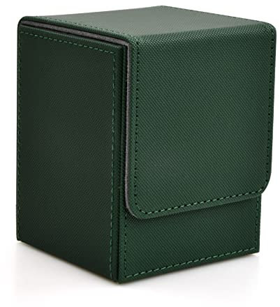 Vesaneae Sammelkarten-Aufbewahrungsboxen, Spielkarten Box, Sammelkarten Box, Karten Halter für Spielkarten zum Sammeln, Deck-Boxen, Flip Box (100), Deckboxen Karten zum Sammeln, PU-Leder Card Box (C)