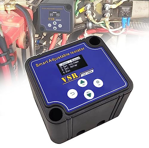 UCkasayfy Einstellbar Trennrelais 12v 140a Zweitbatterie Automatisches Batterietrenner Spannungsgesteuertes Relais VSR für Wohnmobil Camper Kfz Auto