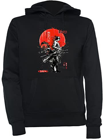 Luxogo Roronoa Zoro Unisexe Noir Sweat À Capuche Homme Femme Unisex Black Hoodie Men's Women's