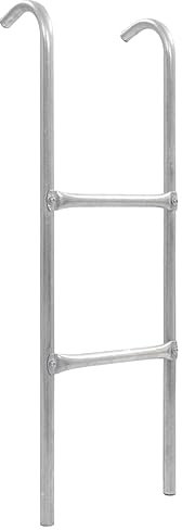 vidaXL Scaletta per Trampolino Elastico 2 Gradini in Acciaio Argento 102,6 cm