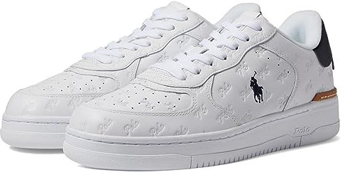 POLO RALPH LAUREN Herren Masters Crt Sneaker, Weiss/opulenter Garten, 44 EU
