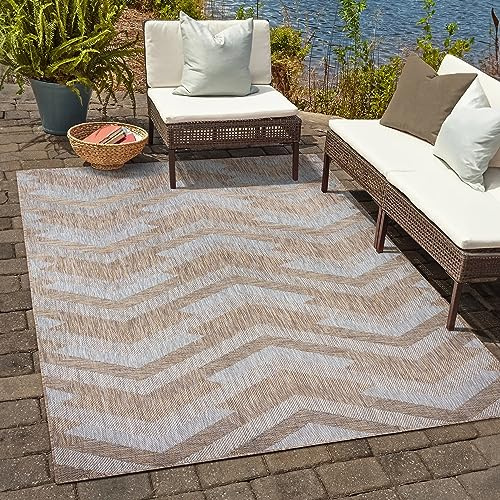 SANAT Melissa Outdoor Teppich Wetterfest - Balkon Wasserabweisend - Für Innen und Außenbereich, Terrasse, Garten, Wohnzimmer oder Küche - Multi2, 160x230 cm