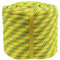 DerziNet Doppelt geflochtenes Baumpfleger-Seil, 1,27 cm x 30,5 m, hochfestes Polyester-Seil für Baumarbeiten, Takelage, Schaukeln, Segeln, Abschleppen, gelb/rot/grün