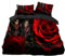 3D Drucken Horror TV Schwarzer Bettbezug 140x200, Vampire Note Bettwäsche Sets, SchwarzBettbezüge Mit 1 Kissenbezug 80x80 cm (A2,135x200 cm + 80x80 cm)