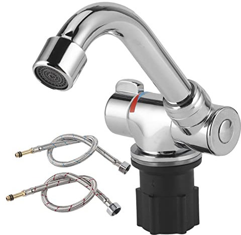 Badezimmer-Waschtischarmatur, Waschtischarmatur, 360-Grad-Drehung, Trinkwasserfilter-Wasserhahn, Heiß- Und Kaltwasserspender, Wasserhahn G1/2 Zoll Gewinde Für Wohnmobil, Wohnwagen, Küche, Badezimmer