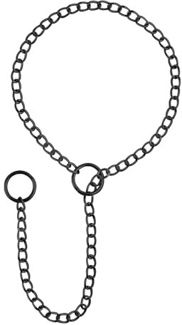 JJDreams Schwarz Gothic Kette Halskette mit O-Ring Anhänger punk verstellbar Kette aus Zinklegierung für Damen