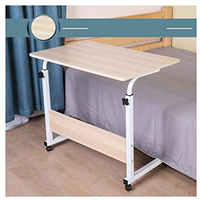 ZYWWW Mesa De Cama con Ruedas El Sofá Mesa De Cama Mesa De Cama Ajustable para Computadora Portátil Mesa Auxiliar, Soporte Ajustable para Computadora Portátil Bandeja De Carro Portátil Mesa Auxili