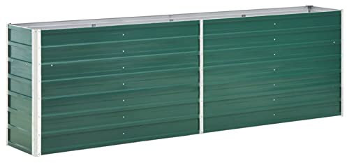 ShGaxin Lit surélevé de Jardin Acier galvanisé 240x40x77 cm Vert,Bordure Pierre,Kit Gabion,Gabion Jardiniere