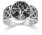 Dreamtimes Yggdrasil Albero della Vita Anello per uomo donna Anello vintage regolabile Anello in acciaio inossidabile vichingo nodo celtico (nero-argento)