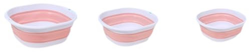 Corghd Lavabo pliable d'extérieur portable pour voyage - Lavabo à suspendre - Rose/blanc