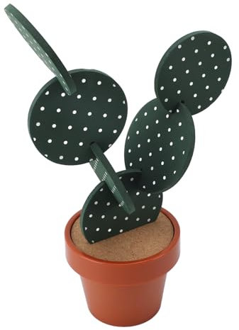 Lot de 6 Dessous de Verre Amusants en Forme de pour Boissons avec Support de Pot de Fleurs, Isolation Thermique, Dessous de Verre Multifonctionnels Antidérapants pour